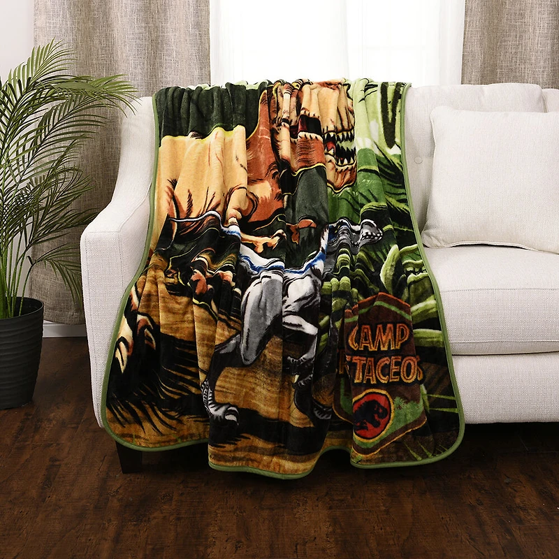 Jurassic Park Kids Fleece Throw Blanket (50x60"), Dinosaurs