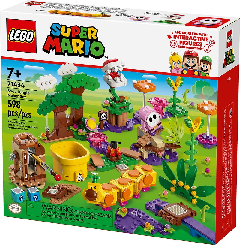 LEGO Super Mario Soda Jungle Maker, Mario Playset, Buildable Nintendo Birthday Gift for Kids, 71434