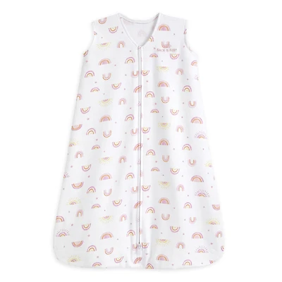 HALO SleepSack Wearable Blanket - Cotton - Sunshine Rainbows  Medium 6-12 Months
