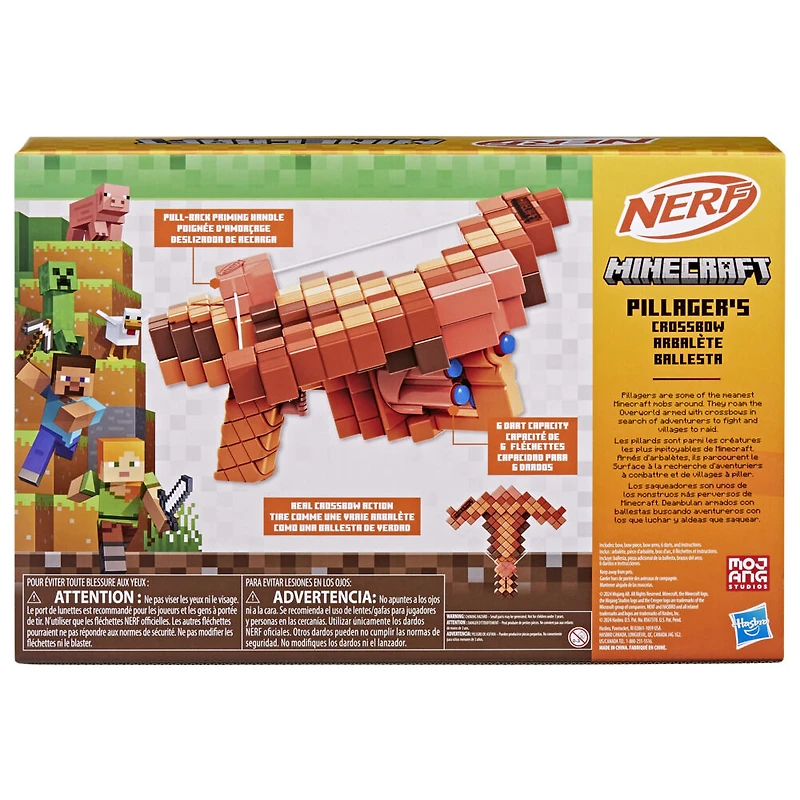 Nerf Minecraft, blaster à fléchettes Pillager's Crossbow