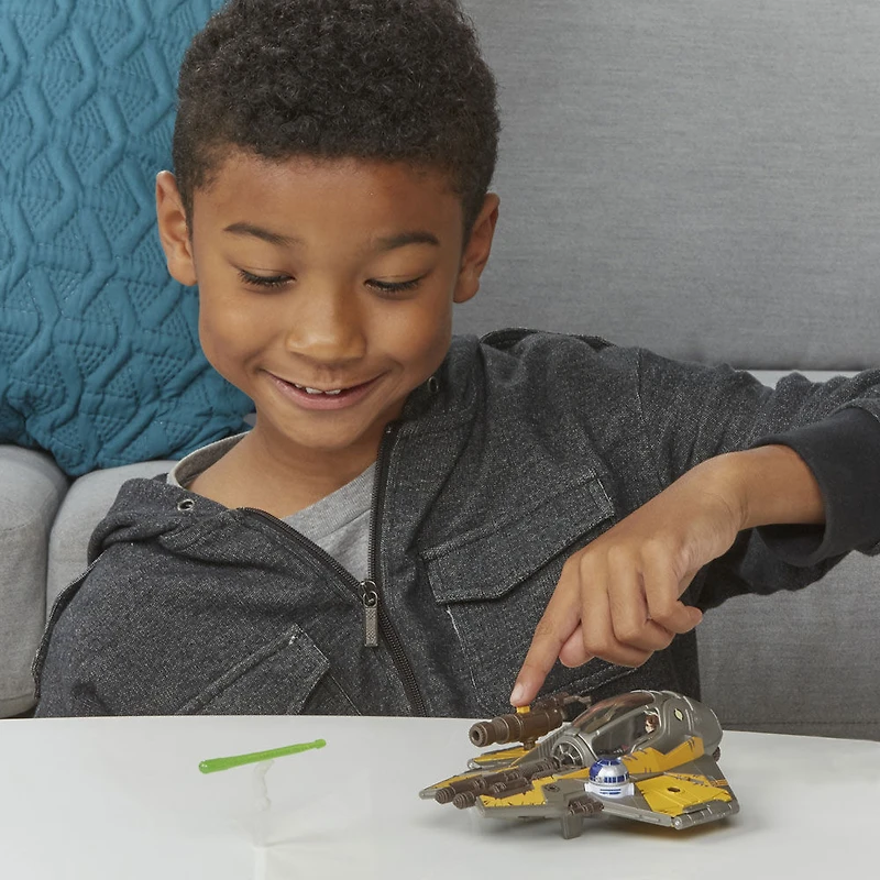 Star Wars Mission Fleet, Anakin Skywalker et chasseur Jedi, classe stellaire, figurine de 6 cm avec véhicule