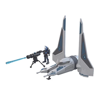 Star Wars Mission Fleet Stellar Class Bo-Katan Gauntlet Starfighter Starfighter Siege 2.5-Inch-Scale Figure and Vehicle