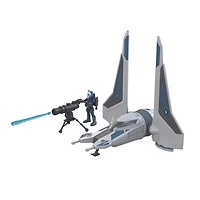 Star Wars Mission Fleet Stellar Class Bo-Katan Gauntlet Starfighter Starfighter Siege 2.5-Inch-Scale Figure and Vehicle