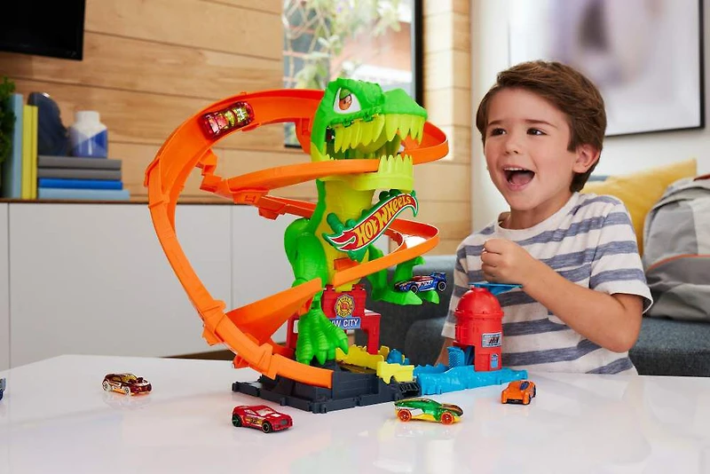 Hot Wheels Ville Échelle1:64 Coffret TRex Bataille de Feu