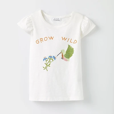 t-shirt à manches volantées RISE Little Earthling