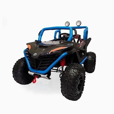KIDSVIP Licensed Sport MX 2x12V 4x4 Poussette UTV 2 places pour enfants - Gris - Édition anglaise