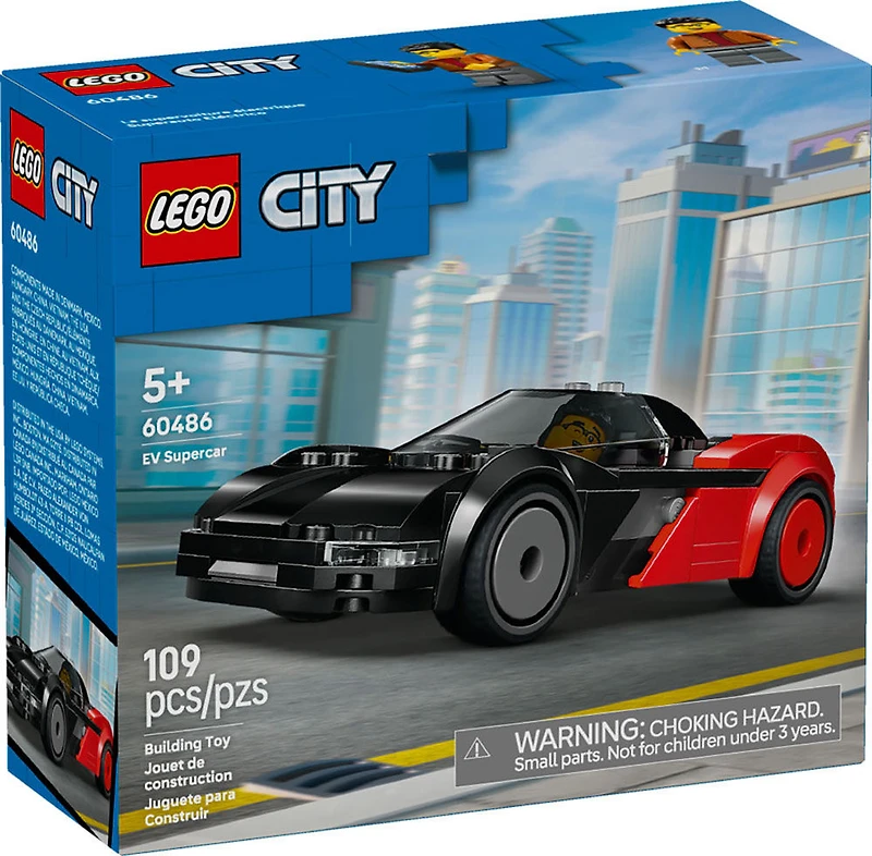 LEGO City EV Supercar Building Toy for Kids - Pretend Play Car Toy for Boys & Girls, Ages 5+ - 60486