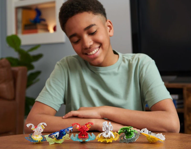 Bakugan Battle 5-Pack, Special Attack Nillious, Mantid, Bruiser, Octogan, Trox, figurines articulées personnalisables qui tournent