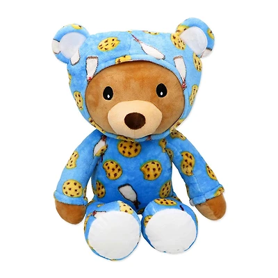 Jesse & Lulu Lounge Sleepover Bear: Blue Milk& Cookie