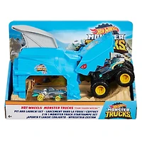 Hot Wheels - Monster Trucks - Coffret de jeu Puits et lancement - Shark Wreak