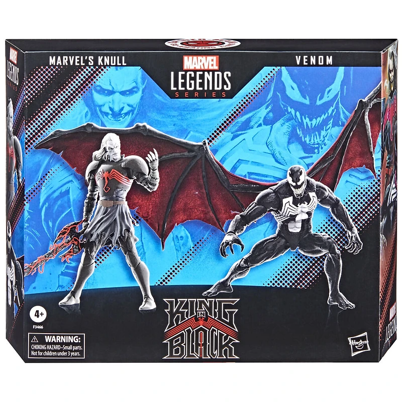 Marvel Legends Series Spider-Man 60e anniversaire, pack de 2 figurines Marvel's Knull et Venom, 15 cm, 5 accessoires