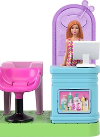 Barbie Mini BarbieLand Poupée et coffret de jeu Salon de Coiffure