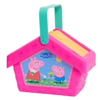 Peppa Pig Let's Have a Picnic Set, Travel Toy with Handle Includes 4 Settings and Play Food, 15-Pieces