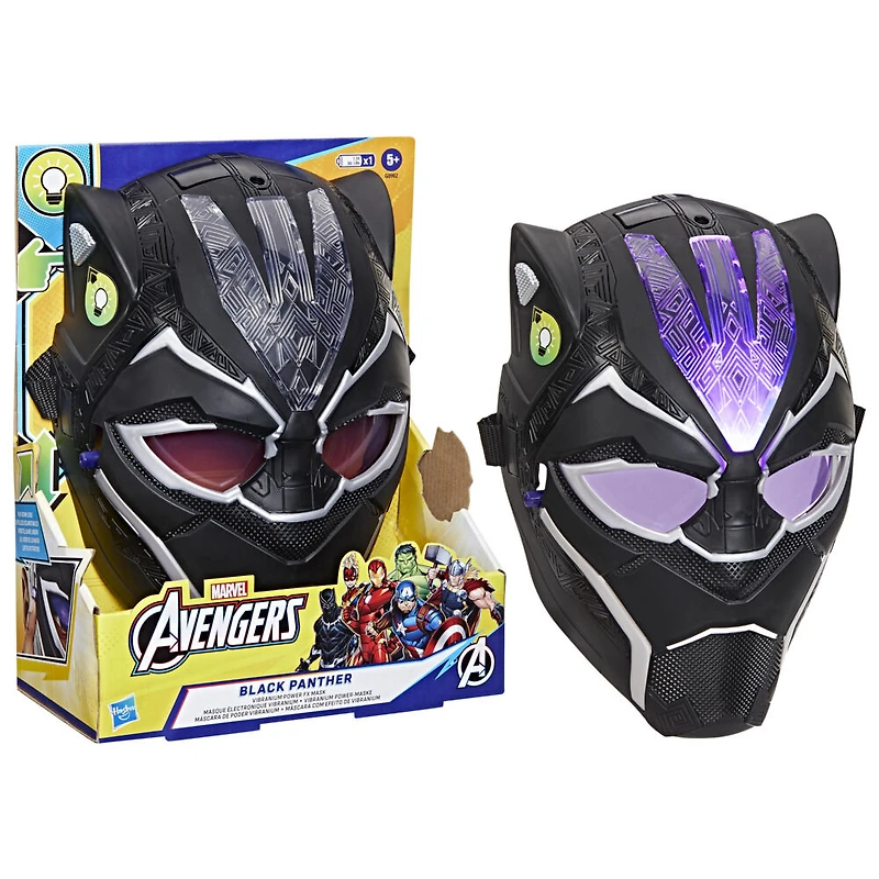 Marvel Avengers, Masque électronique Vibranium Black Panther, jouet de déguisement