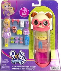 Polly Pocket Style Spinner Fashion Closet Playset with Polly Doll