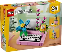 LEGO Creator La machine à écrire avec des fleurs, Jouet, Ensemble de jeu, Se transforme en guitare-piano ou en pot de fleurs 31169