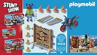 Playmobil - Stuntshow Pilote de moto et mur de feu