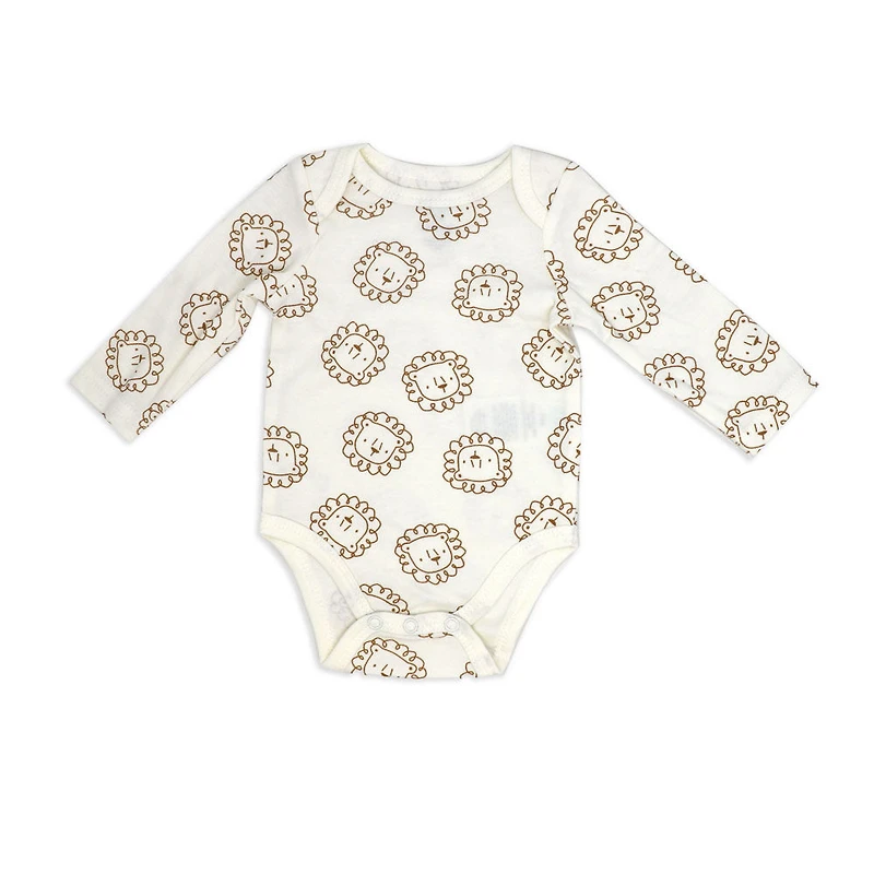 Baby Mode 3 Piece Sherpa Jumper Set: Brown Lion