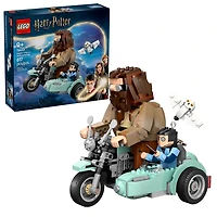 LEGO Harry Potter Hagrid & Harry's Motorcycle Ride Building Toy - Kids Motorcycle Toy for Boys and Girls - 76443