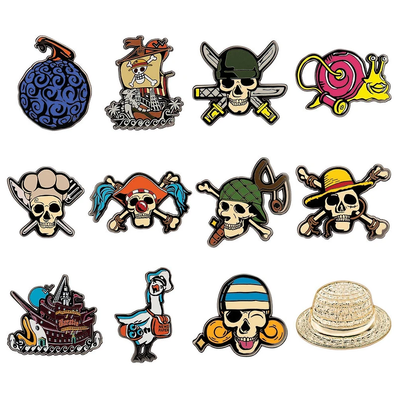 One Piece Mystery Pin Badge CDU Containing 12 Blind Boxes