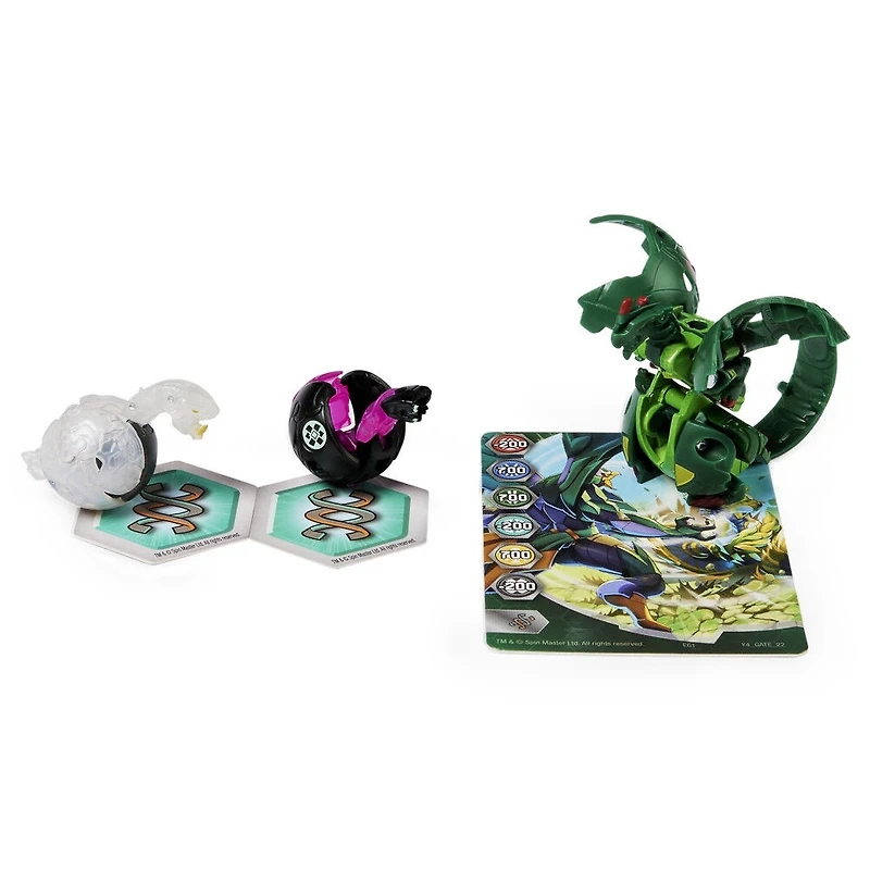 Bakugan Evolutions, Dragonoid with Nano Scorcher and Siphon Platinum Power Up Pack