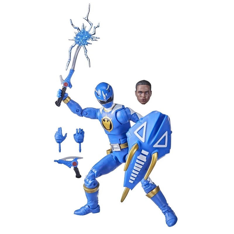 Power Rangers, Lightning Collection, Dino Thunder, figurine articulée de  Ranger bleu