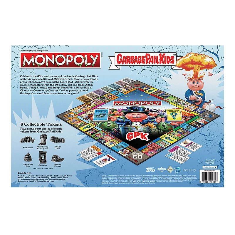 MONOPOLY: Garbage Pail Kids Jeu De Plateau - Édition anglaise