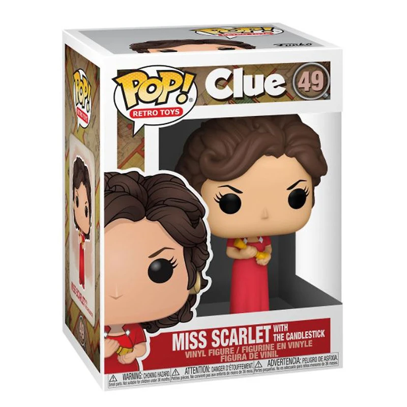 Figurine en Vinyle Miss Scarlet with The Candlestick par Funko POP! Clue