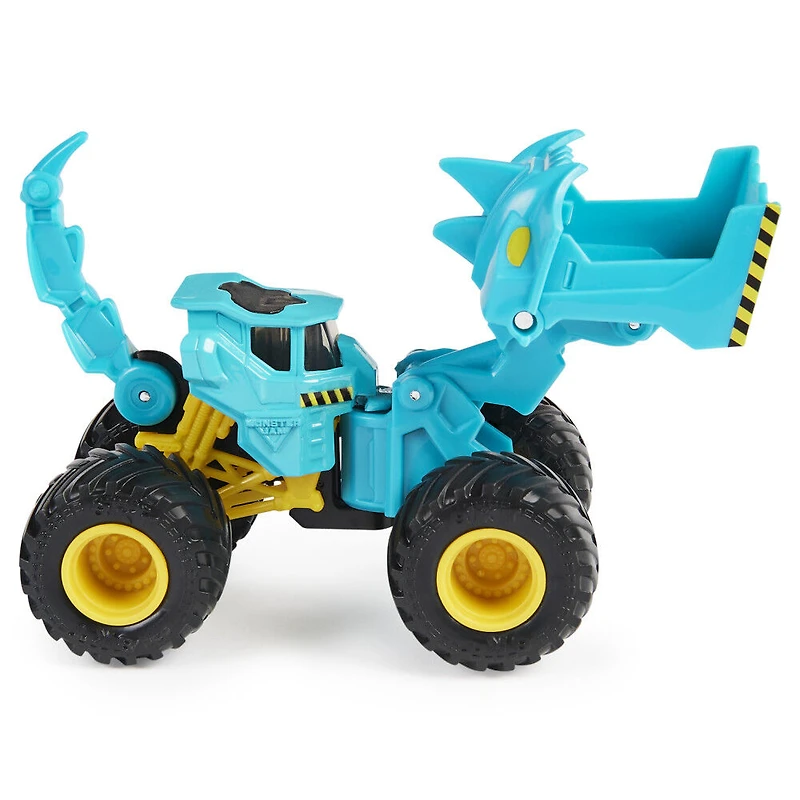 Monster Jam, Official Scoopz Dirt Squad Scooper Monster Truck avec pièces mobiles, véhicule en métal moulé à l'échelle 1:64