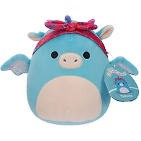 Squishmallows 7.5" - Tatiana Dragon Bleu Sarcelle Foncé avec Bandana