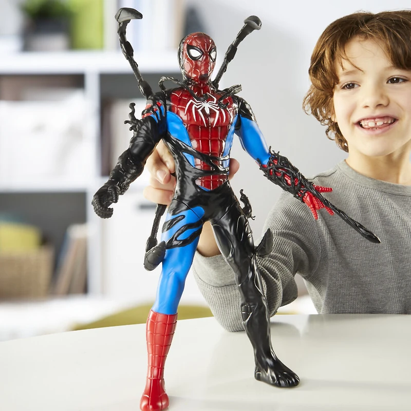 Marvel Spider-Man VenomVersus, figurine Spider-Man Métamorphose liquide avec accessoires