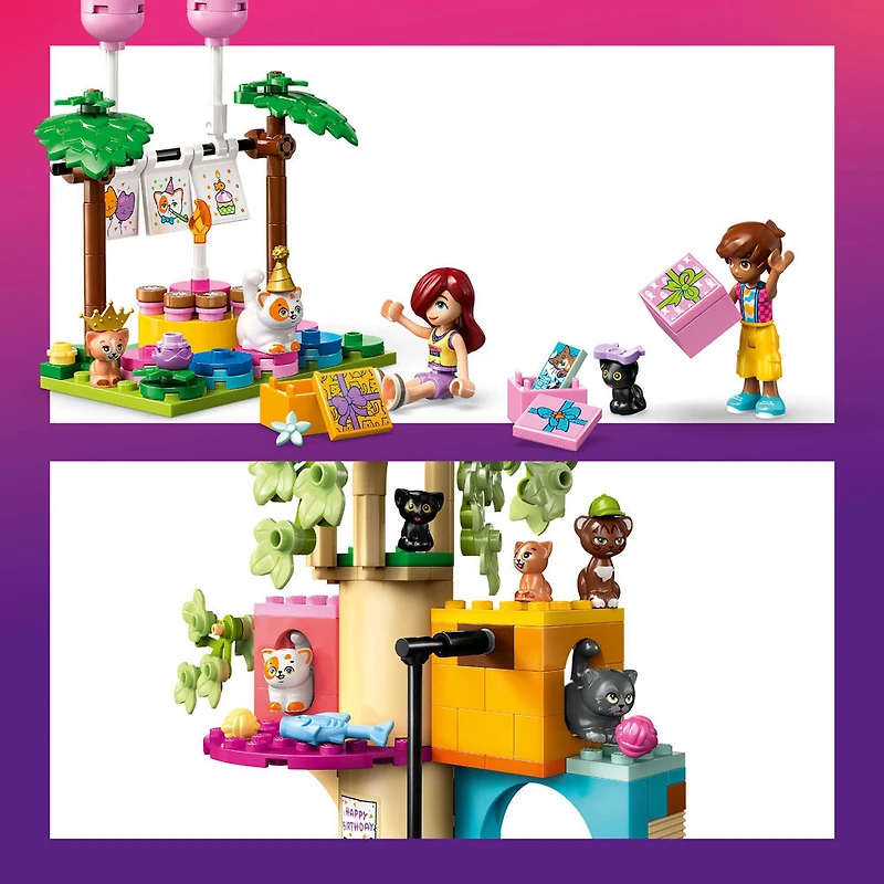 LEGO Friends La Fête d'Anniversaire et l'Arbre à Chats, Jouet d'Ensemble de Construction pour un Jeu de Simulation Imaginatif 42666