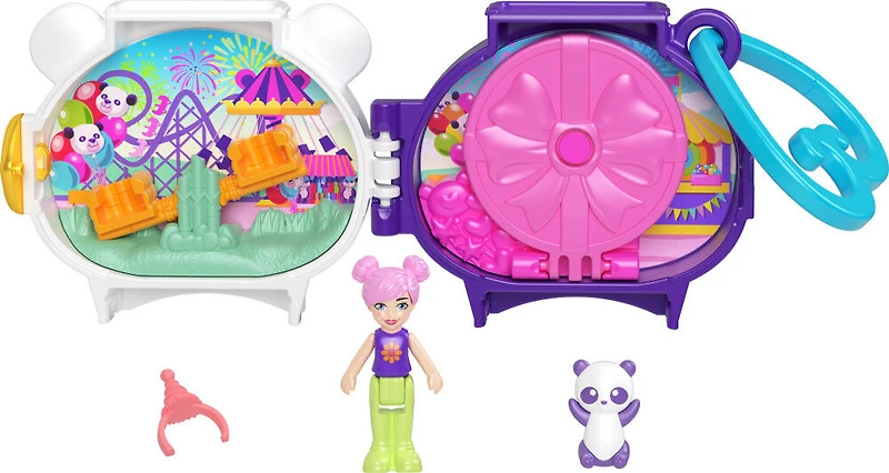 Polly Pocket Connexions Animales Coffret de jeu et poupées Panda