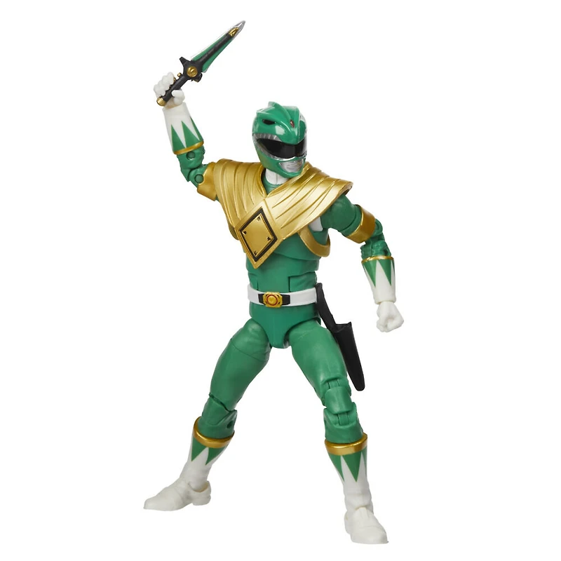 Power Rangers Lightning Collection Mighty Morphin, figurine de Ranger vert, avec accessoires