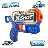 Lanceur de fléchettes en mousse X-Shot Excel Kickback Édition royale (8 fléchettes) par ZURU