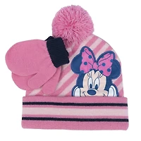 Minnie Mouse Ensemble Chapeau Et Gants Minnie Mouse Rose