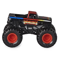 Monster Jam, Monster truck Excaliber officiel, véhicule en métal moulé, échelle 1:64