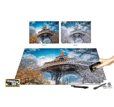 Scratch Off: Puzzles de la série été à hiver - Eiffel Tower (Paris) - 500 pièces