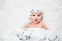 Lulujo - Hello World Blanket Set - Marble