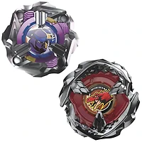 Beyblade X Beat Tyranno 4-70Q & Knife Shinobi 4-80HN Dual Pack Set with 2 Right-Spinning Tops; Authentic Takara Tomy Battle Tops