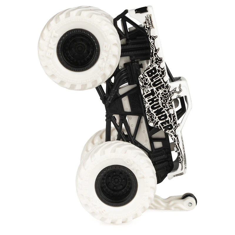 Monster Jam, Official Blue Thunder Monster Truck, Die-Cast Vehicle, Max Contrast Series, 1:64 Scale