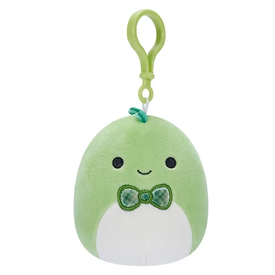 Squishmallows 3,5" Clip On - Danny Green Dino avec noeud papillon