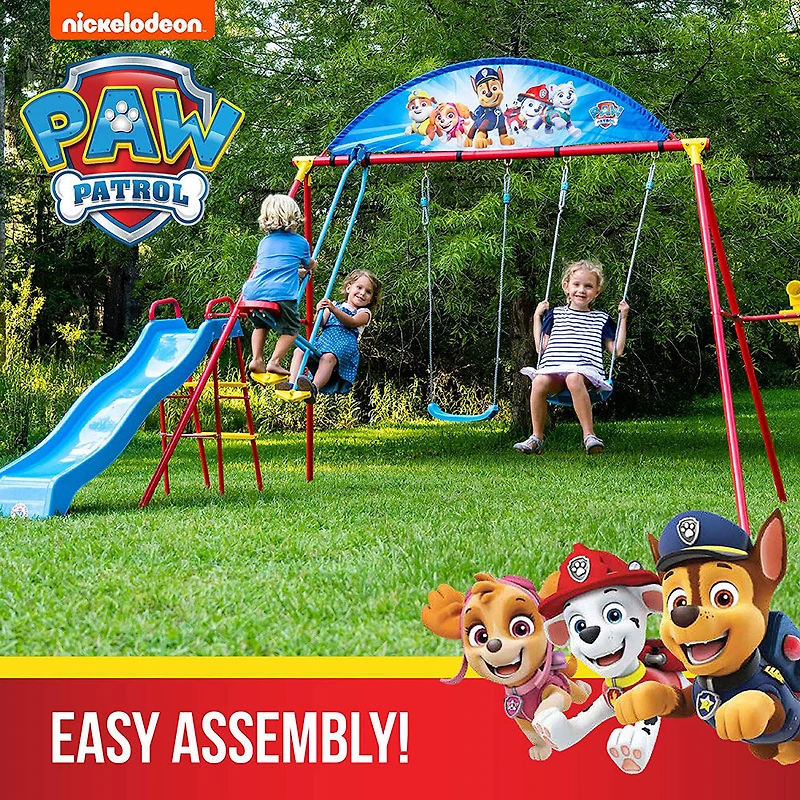 Ensemble de balançoires Paw Patrol de Swurfer avec glissade