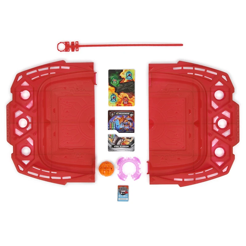 Bakugan Brawl Zone Compact Playset with Special Attack Dragonoid, Customizable Action Figure, Trading Cards