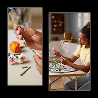 LEGO Botanicals Pretty Pink Flower Bouquet Floral Decor, Nature Gift Building Kit for Adults 10342