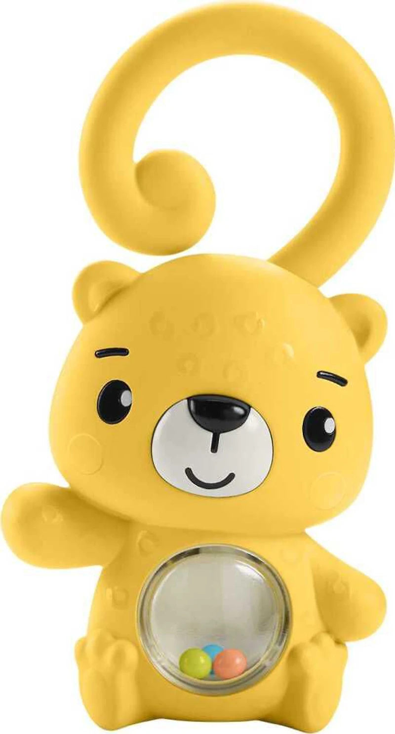 Fisher-Price Léopard hochet, jouet sensoriel pour nouveau-né et bébé