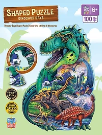 Casse-Tête 100 Pièces Shaped - "Dinosaur Days"