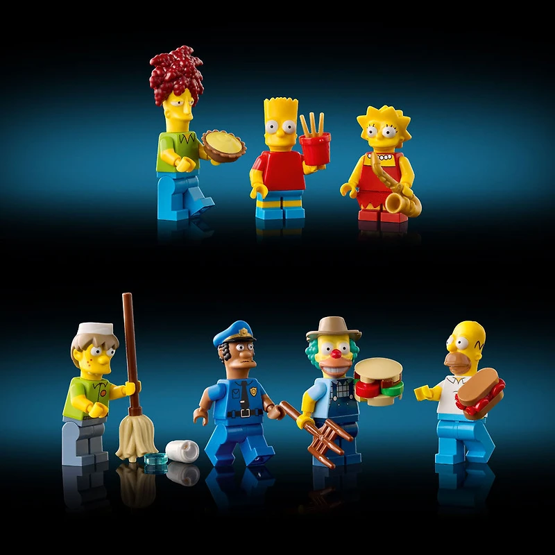 LEGO The Simpsons : Krusty Burger, Ensemble de Construction de Décoration pour Adultes avec 7 Personnages Emblématiques 10352