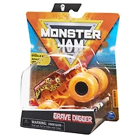 Monster Jam, Monster truck Grave Digger officiel, véhicule en métal moulé, série Elementals Trucks, échelle 1:64