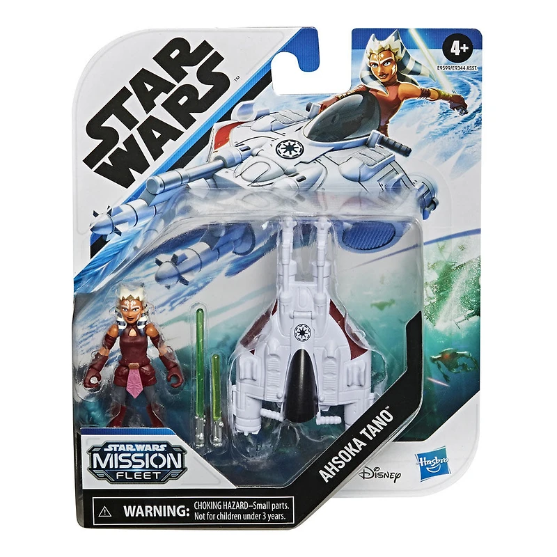 Star Wars Mission Fleet, Ahsoka Tano Aquatic Attack, classe équipement, figurine de 6 cm avec véhicule